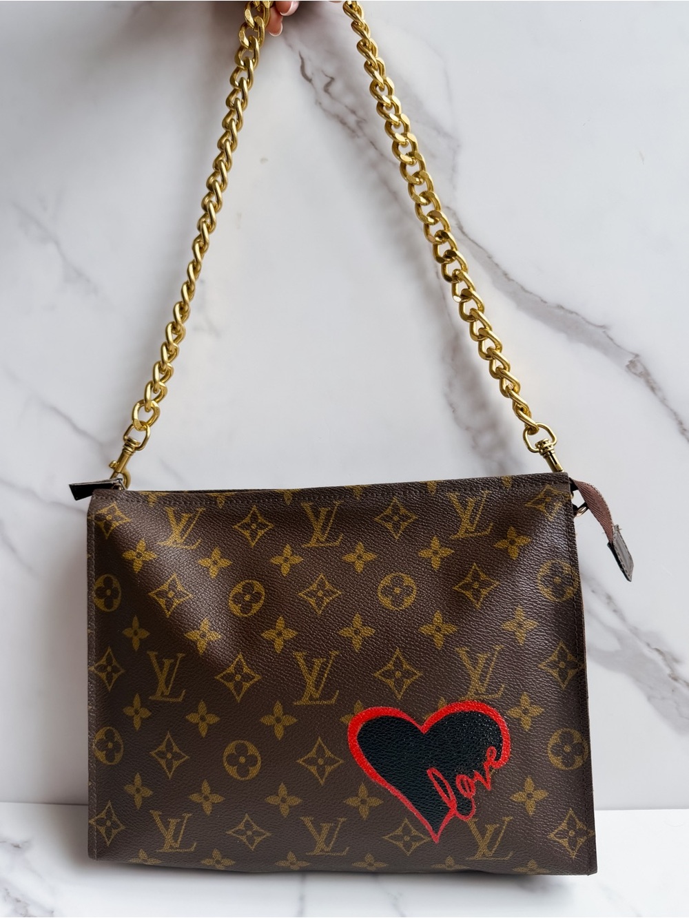 Sold! Louis Vuitton Monogram Toilette 26 Clutch ❤️ as Crossbody - Picture 2 of 12